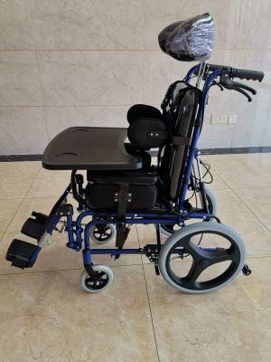 Hot RoHS Approved Tilted Wheel Chair Children Reclining High Back Wheelchair Bme 4620