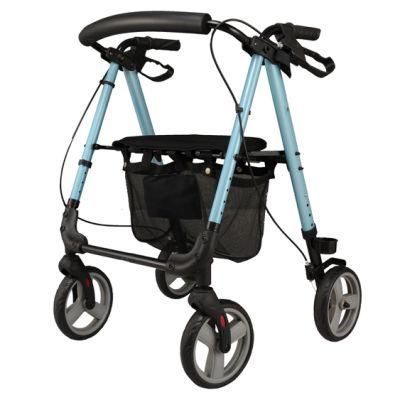 Easy Carry Disabled People Use Indoor and Outdoor Folding Adult Walker Frame Aluminum Light Weight Health Care Rehabilitation Rollator