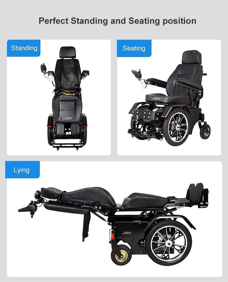 New Steel Handicapped Automatic Power Electric Standing Wheelchair