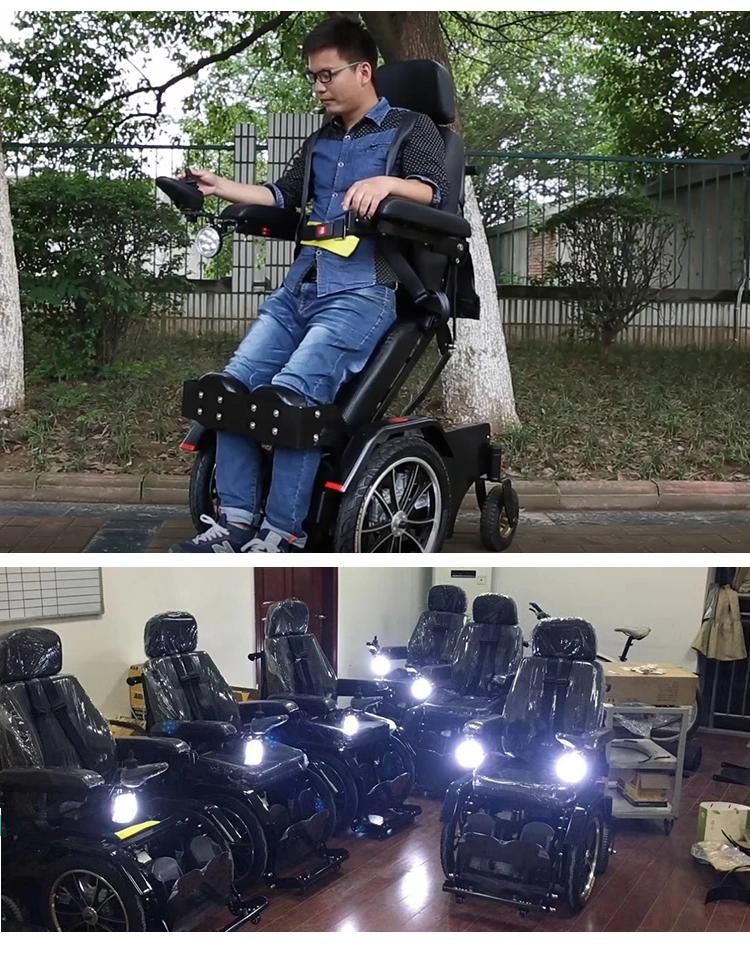 Luxury Reclining Standing Power Electric Wheelchair for Paralyzed People