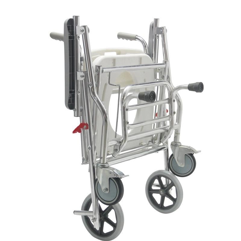 Mn-Dby004 Folding Aluminum Commode Transfer Lift Chair Shower Commode Chair for Hospital