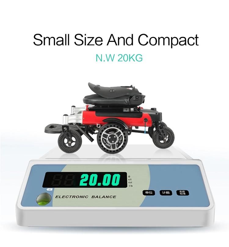 360 Degree Rotation in Place Remote Control Folding Motomized Power Electric Wheelchair