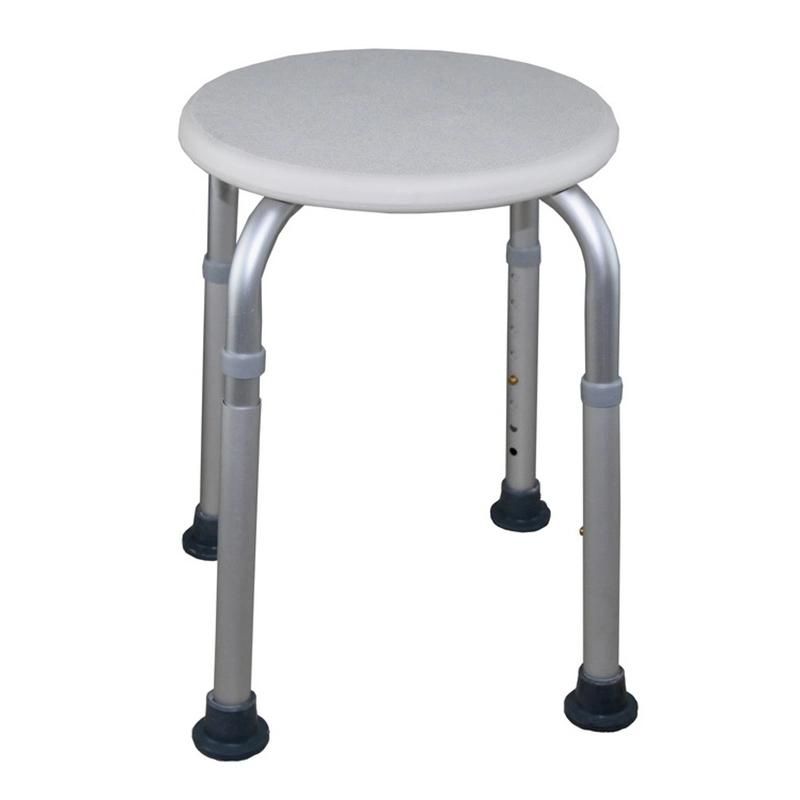 Hot Selling Aluminum Easy Carry Portable Adjustable Height Shower Chair Anti-Slip Foot Glue Bath Bench Weight Capacity