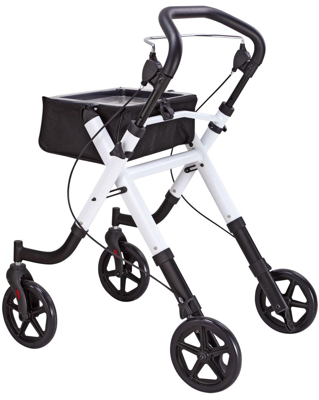 Medical Manufacturers Lightweight Foldable Outdoor Walker Rollator with Tray