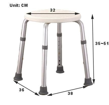 Commode Chair - Aluminum Bath Stool Shower Chair