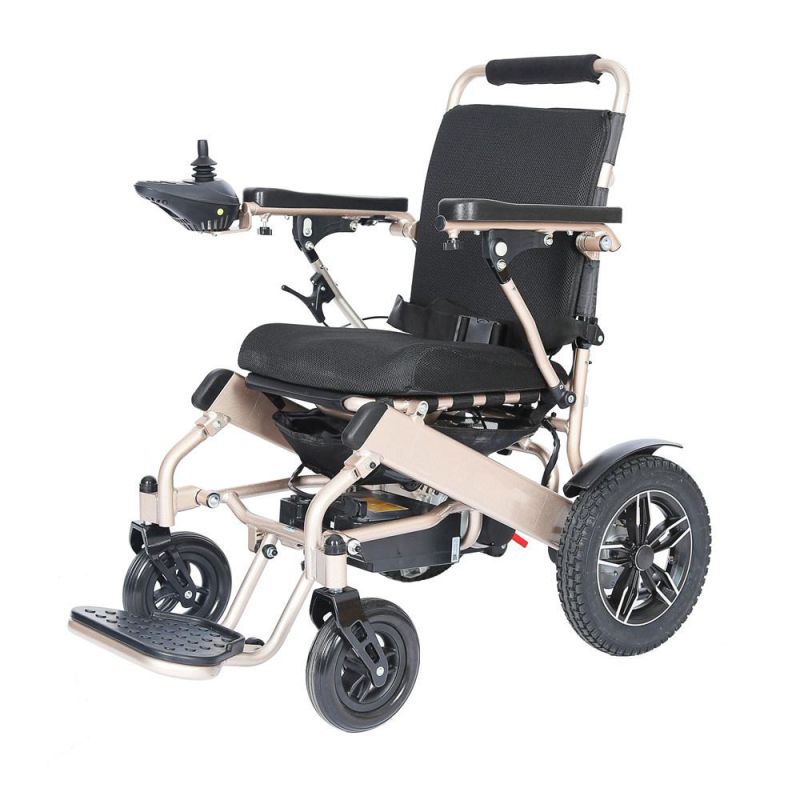Outdoor Travel Motorized Foldable Powered Electric Lightweight Wheelchair for Disabled