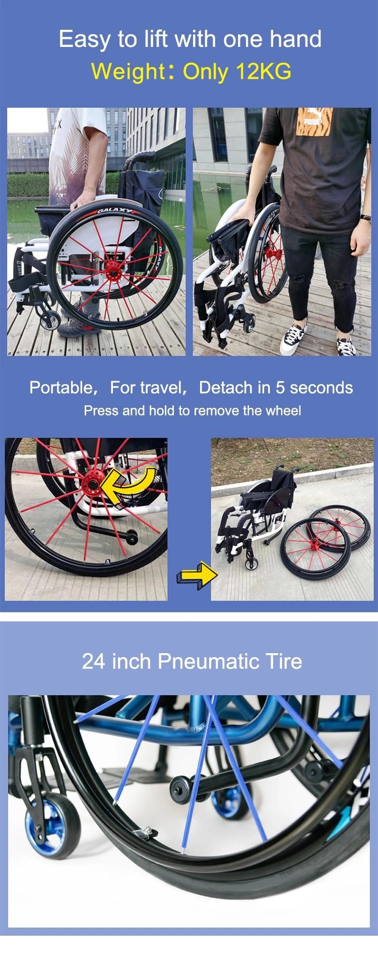 Leisure Sport Wheelchair Folding Light Portable Manual Wheelchair CE Certificated