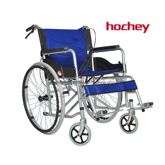 Hochey Medical Cheap Lightweight Durable Foldable Manual Wheelchair Price with Commode for Elderly