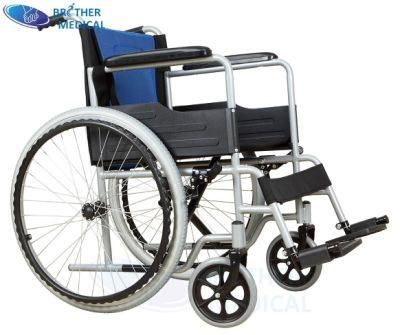 High Quality Lightweight Manual Folding Wheelchair with Fixed Footrest