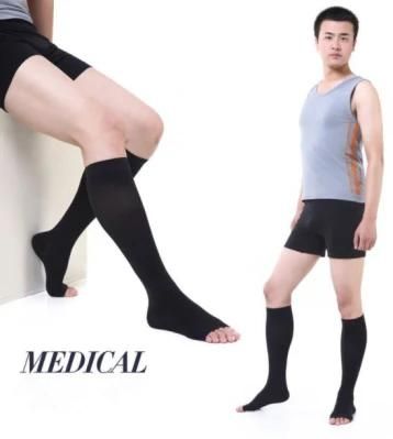 34-46mmhg Open Toe Knee High Medical Patient Socks Compression Stockings