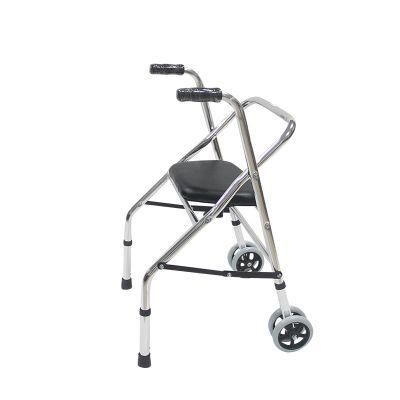 Walking Aid for Adults Disabled Aluminium Folding Walker with Wheel
