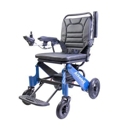 100kg Loading Magnesium Folding Fauteuil Roulant Electrique Lightweight Electric Wheelchair