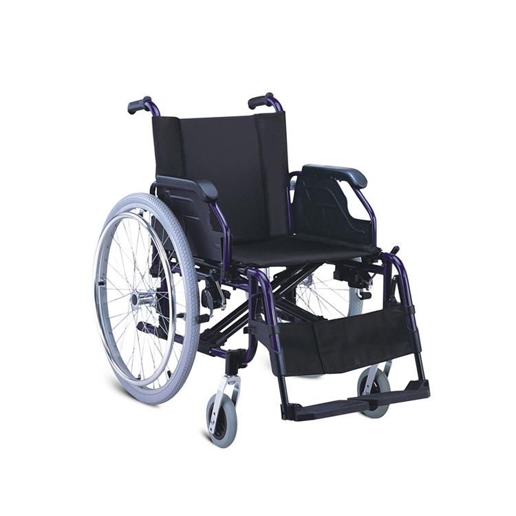 Elderly Disabled Medical Manual Fold Aluminum Wheelchair