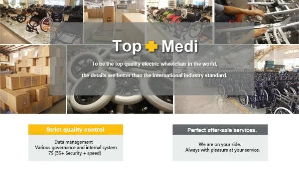 Topmedi Ultra Light Airplane Aluminum Portable Travel Transport Wheelchair