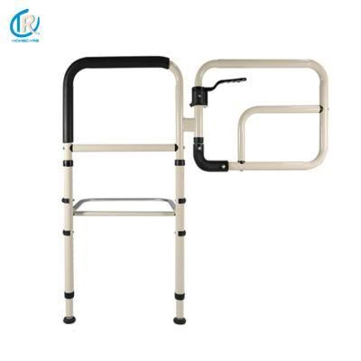 Wheelchair Assist-Bed Rail with Adjustable Handle Height and 90&deg; Rotation