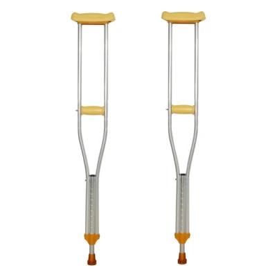 OEM ODM Adjustable Height Lightweight Aluminum 3 Sizes Available Underarm Crutches Disabled Axillary Crutches