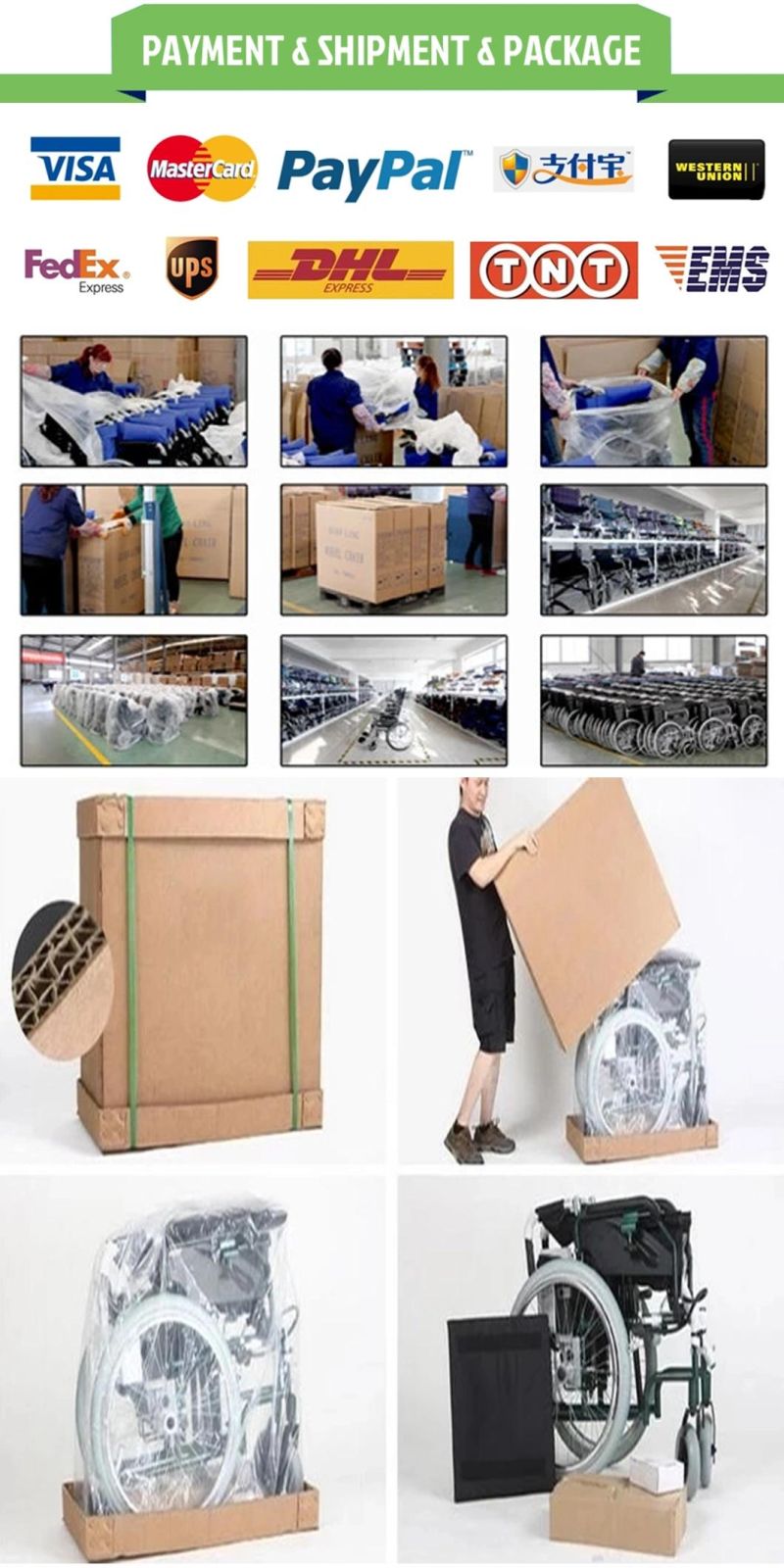 High Quality Economic Competitive Price Hot Selling Convenient Disabled Aluminium Brand Wheelchair Made in China