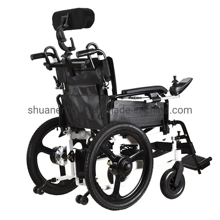 Medical Equipment Foldable Electric Wheelchair Alloy Foldable Remote Control Electric Wheelchair