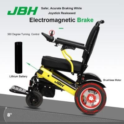 Jbh Factory Price Aluminum Alloy Lightweight D11 Electric Wheelchair with Lithium Battery
