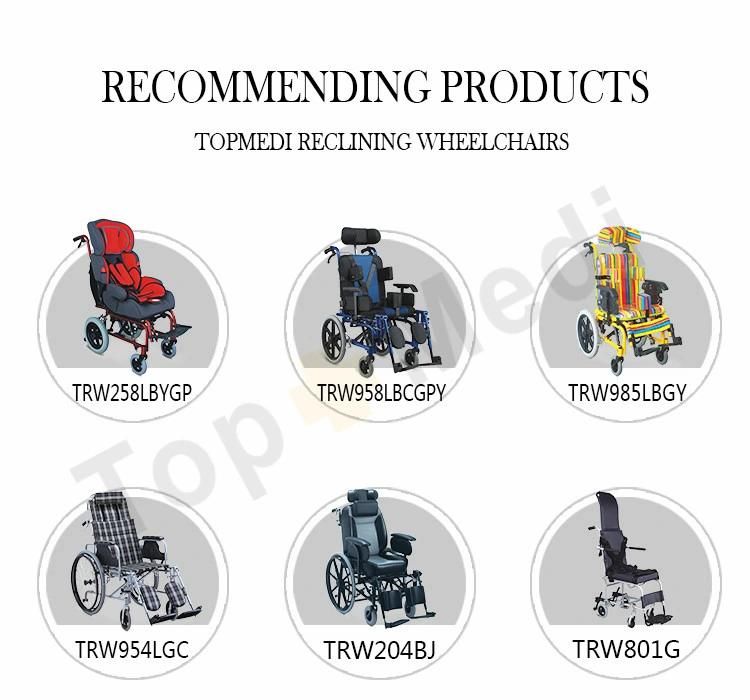 High End Reclining Lifting Footrest Manual Wheelchair with High Back