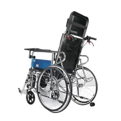 Reclining Wheelchair Manual Tires Wheels for Elderly