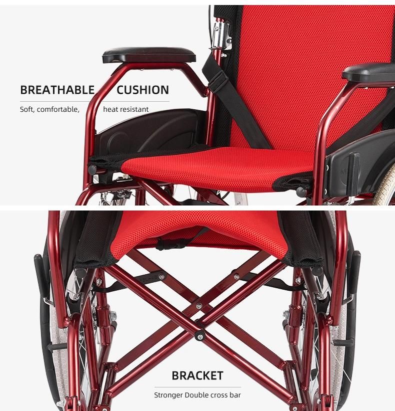 Aluminum Wheelchair Transport Wheelchair (ALK863LABJ)