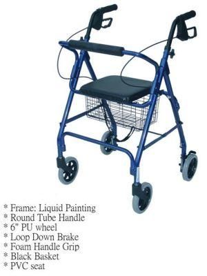 UL Approved Rollstuhl Standard Packing Wheel Walking Walker Frame Aluminum Indoor Rollator New