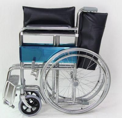 Manual Rehabilitation Lightweight Folding Electric Steel Wheelchair