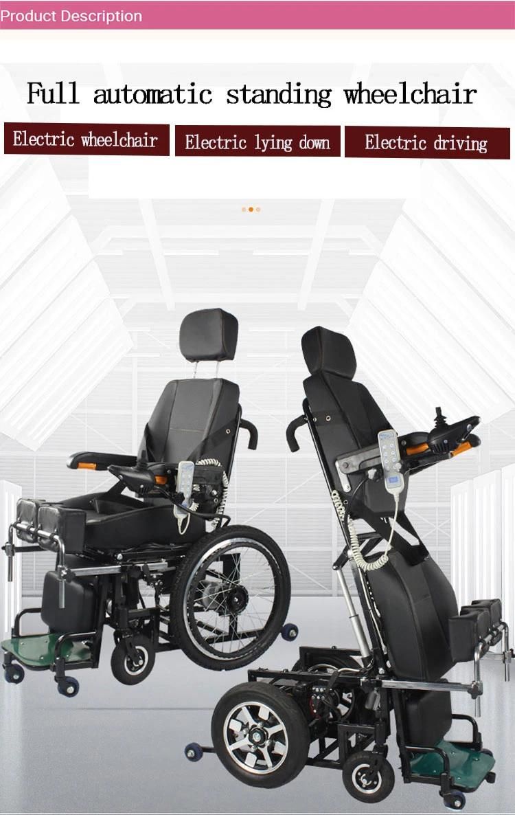 Box Case Ghmed Wooden Electric Motor Stand up Wheelchair with CE