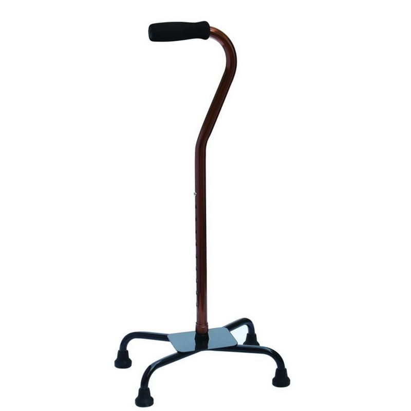 4 Legs Non-Slip Foot Pad Safety Outdoor Lightweight Walking Stick Multi Style Aluminum Adjustable Height Rehabilitation Crutch for Disabled/Elderly People