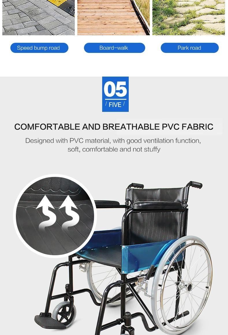 Hq809f High Quality Homecare Manual Folding Wheelchair