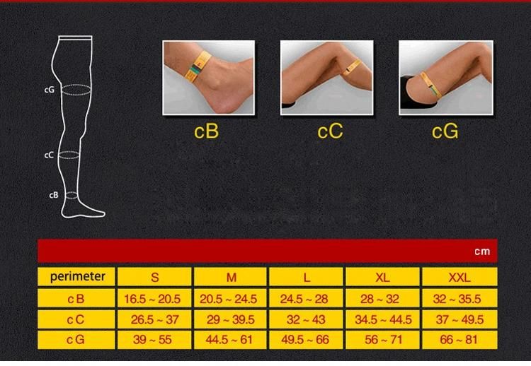 High Quality Anti-Slip Thigh High Wrap Toe 23-32mmhg Compression Medical Socks