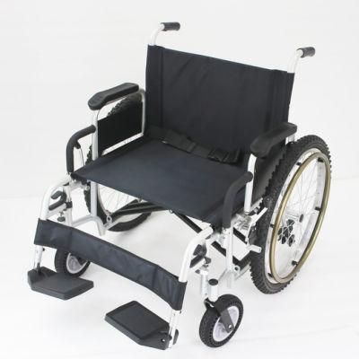 Medical Product Comfortable Steel Manual Foldable Wheelchair