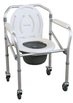 Economy Folding Steel Commode Chair for Toilet with Mdr (BME668)