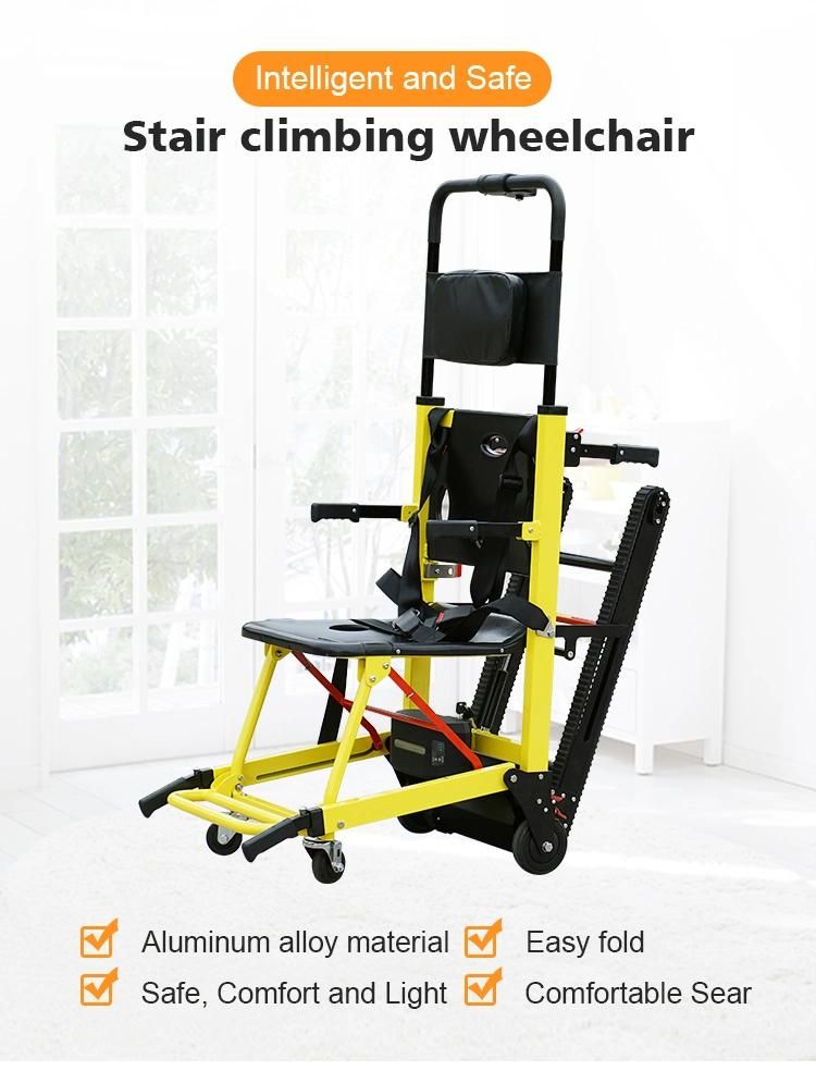 Aluminium Foldable Electric Stretcher Stair Climbing Wheelchair