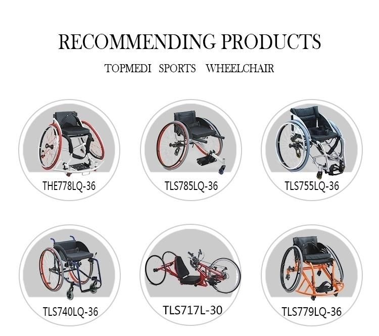 Comfortable Leisure Sport Aluminum Manual Wheelchair for Disabled