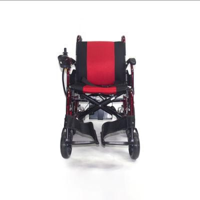 New Style Foldable Electric Wheelchair with Electromagnetic Brake Aluminum Chair Frame