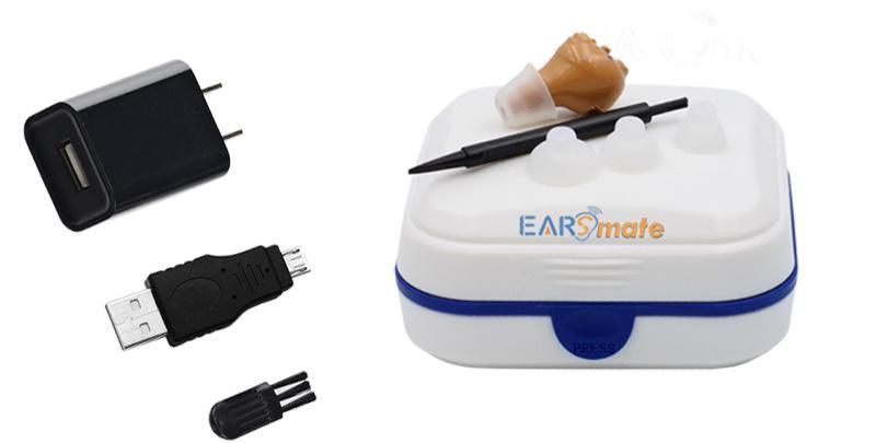 Mini Hearing Aid Earsmate Rechargeable Personal Sound Amplifier for Hearing Loss