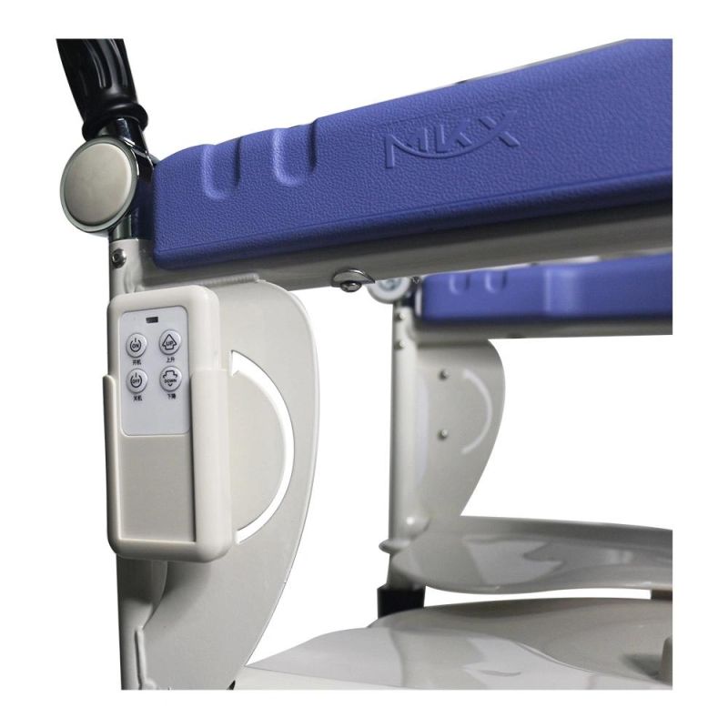 Electric Commode Wheelchair Come with Remote Control Using in Hospital and Nursing House