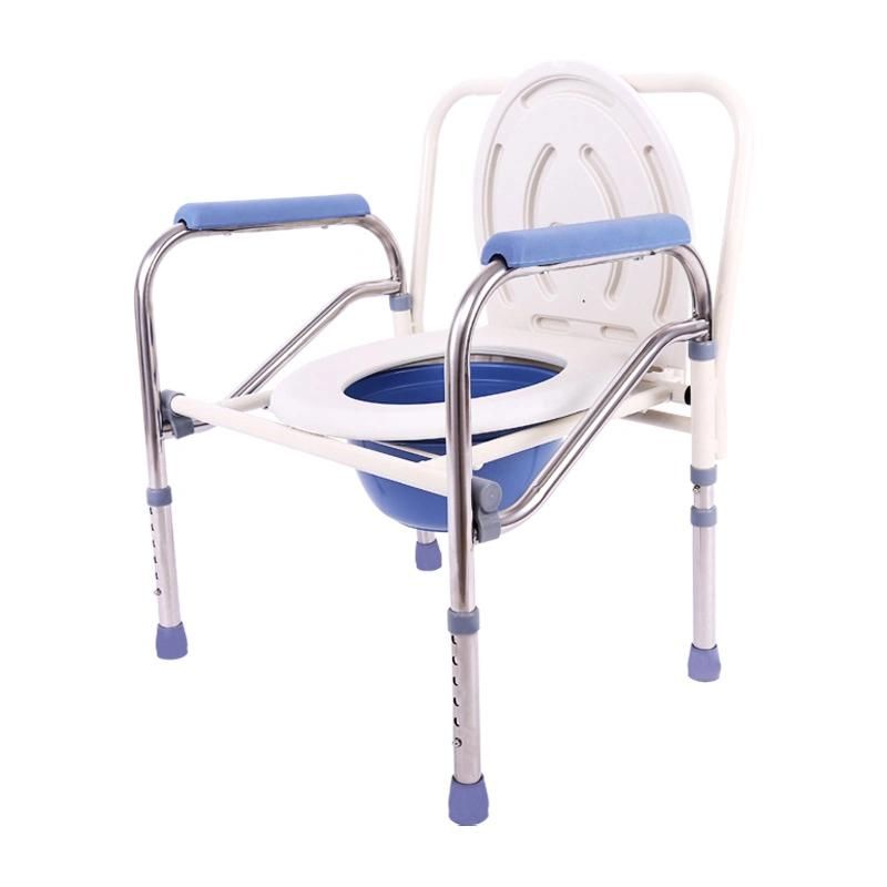 Factory Price Health Care Aluminum Lightweight Shower Toilet Commode Chair for Older People