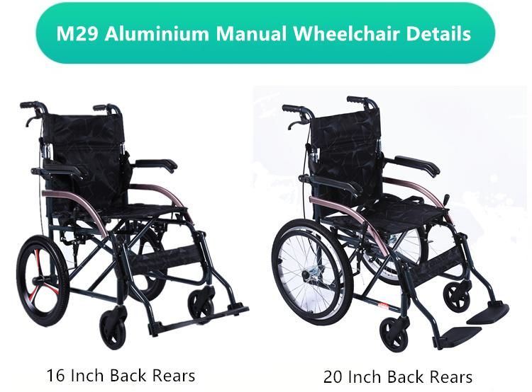 100kg Loading Folding Transport Lightweight Wheelchair