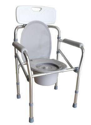 Manual Aluminum Steel Uplift Toilet Transfer Portable Foldable Commode Chairs