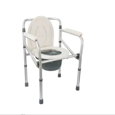 Medical Equipment Folding Commode Chair with Bucket for Elders