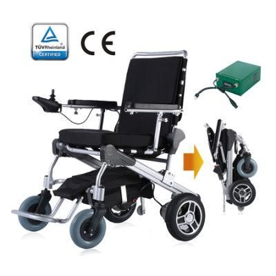 Supplies Portable Foldable Travel Aluminum Ultra Power Electric Lightweight Wheelchair (ET-08F22 8&prime;&prime; Wheel )