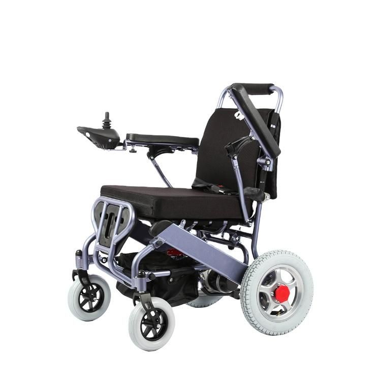 Tew007D Lightweight Foldable Silver and Gray Electric Wheelchair for Disabled