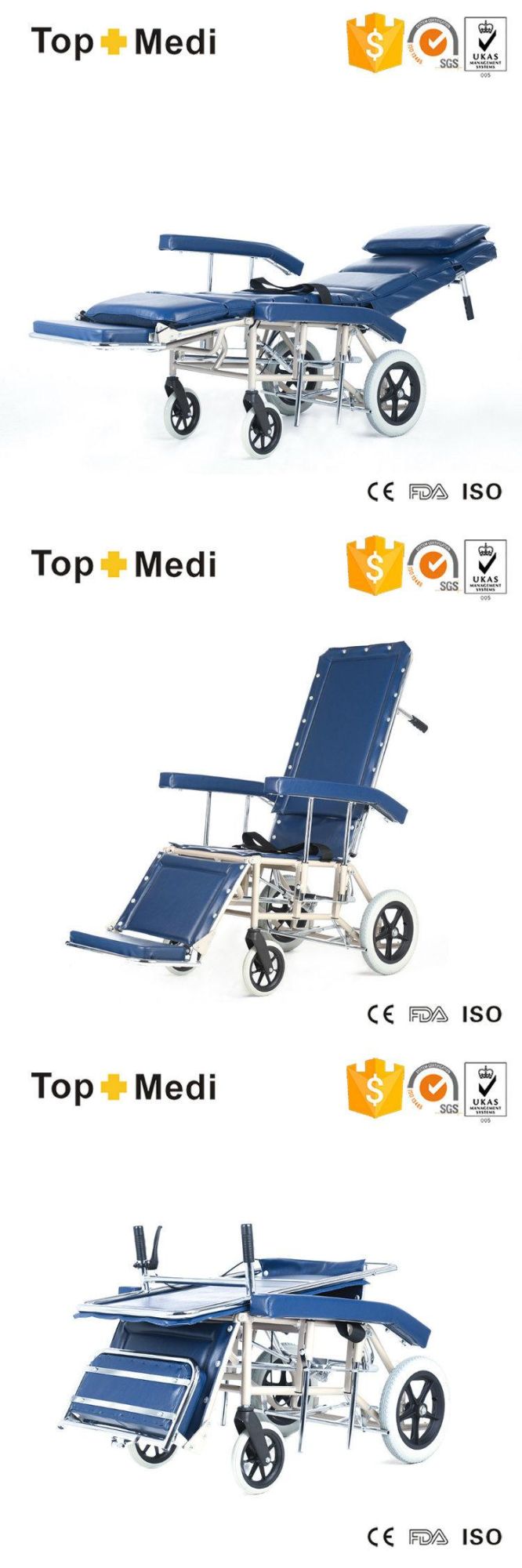 Medical Device High Back Foldable Aluminum Wheelchair Price