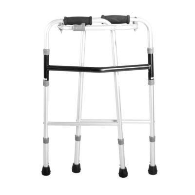 Steel Folding Mobility Frame Adjustable Height Walker Without Wheel