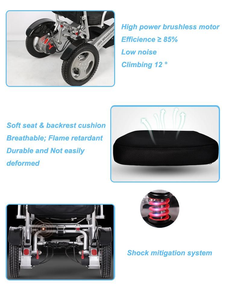 Aluminum Folding Lightweight Power Wheelchair with Ce and FDA