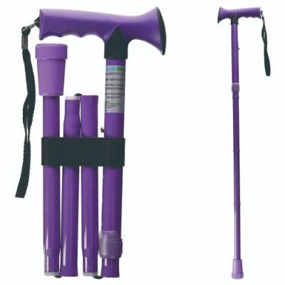 Soft Ergonomic Grip Handle Aluminum Lightweight Folding Walking Cane Stick