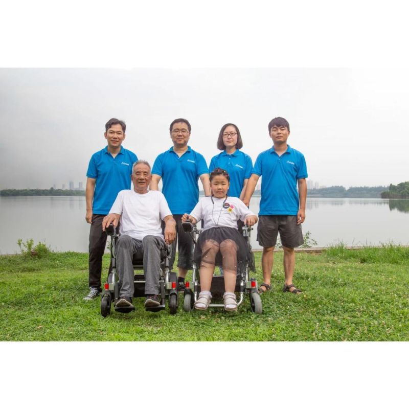 Ce Cerebral Palsy Children Standing Active Racing Stroller Aluminum Alloy Portable Folding Fold Electric Wheelchair Wheel Chair with Lithium Ion Battery